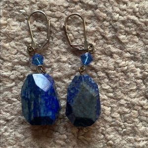 Blue stone earrings